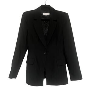 Zara Single Breasted Blazer Suit Jacket Black Size Medium